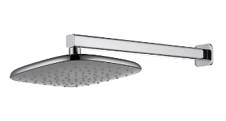 2 X BRAND NEW VURTU Hunsdon Soft Square Fixed Shower Head, 97(H) x 200(W), Chrome, 991111 RRP £130