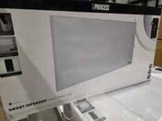 PRINCESS SMART INFRARED PANEL HEATER 700. ENERGY EFFICENT, VOICE CONTROLLED, SPLASH PROOF IP44 (LOC: