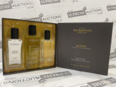 5 X BRAND NEW PECSKNIFFS ENGLAND 3 PIECE ACTIVE MANDARIN, ZEST, CEDARWOODS INDULGENT FRAGRANCE
