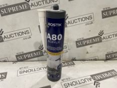 96 X 310ML BOSTIK A80 ACRYLIC PROFESSIONAL GRADE ACRYLIC DECORATORS CAULK WHITE (LOC: 29.3-AA5777)
