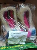 24X PAIRS OF DUNLOP WOMENS LADIES BROWN LLAMA SLIPPERS UK 5-6 MEDIUM , COMBINING STYLE AND FUN