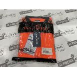 24 X BRAND NEW PORTWEST ORANGE HI VIS SHORT SLEEVED POLO TOPS SIZE XL (LOC: 25.11-AA1290)