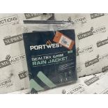 18 X BRAND NEW PORTWEST SEALTEX CLASSIC ALL WEATHER WORK JACKETS SIZE MEDIUM (LOC: 21.19-AA4633)