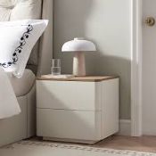 Boxed Agnes Curved Edge 2 Drawer Bedside Table, White RRP £189.99-SR6(2.6) Minimalistic, clean and