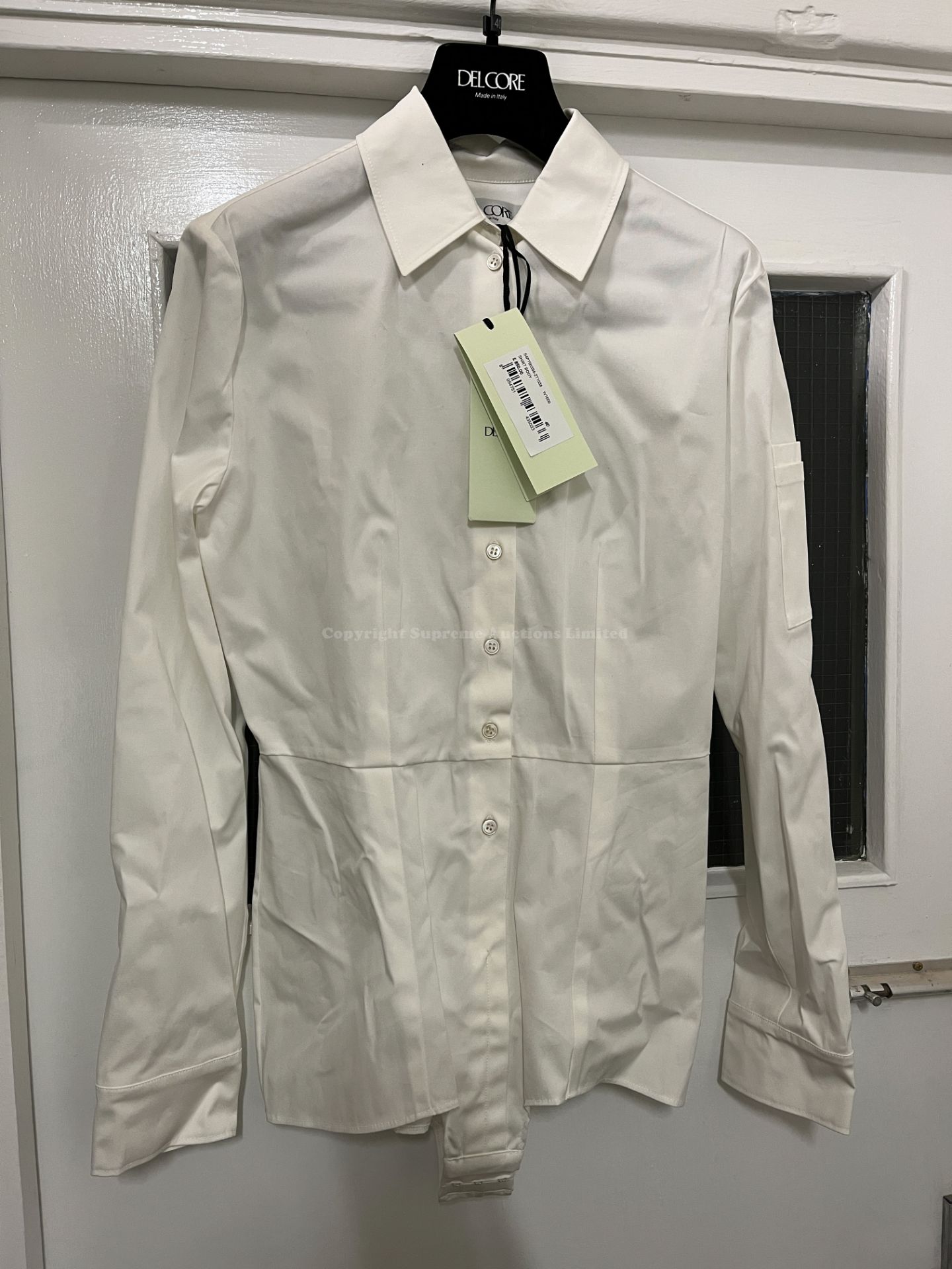 BRAND NEW DEL-CORE Body Shirt - OFF WHITE - SIZE 40. RRP £850. Streamline your wardrobe with the