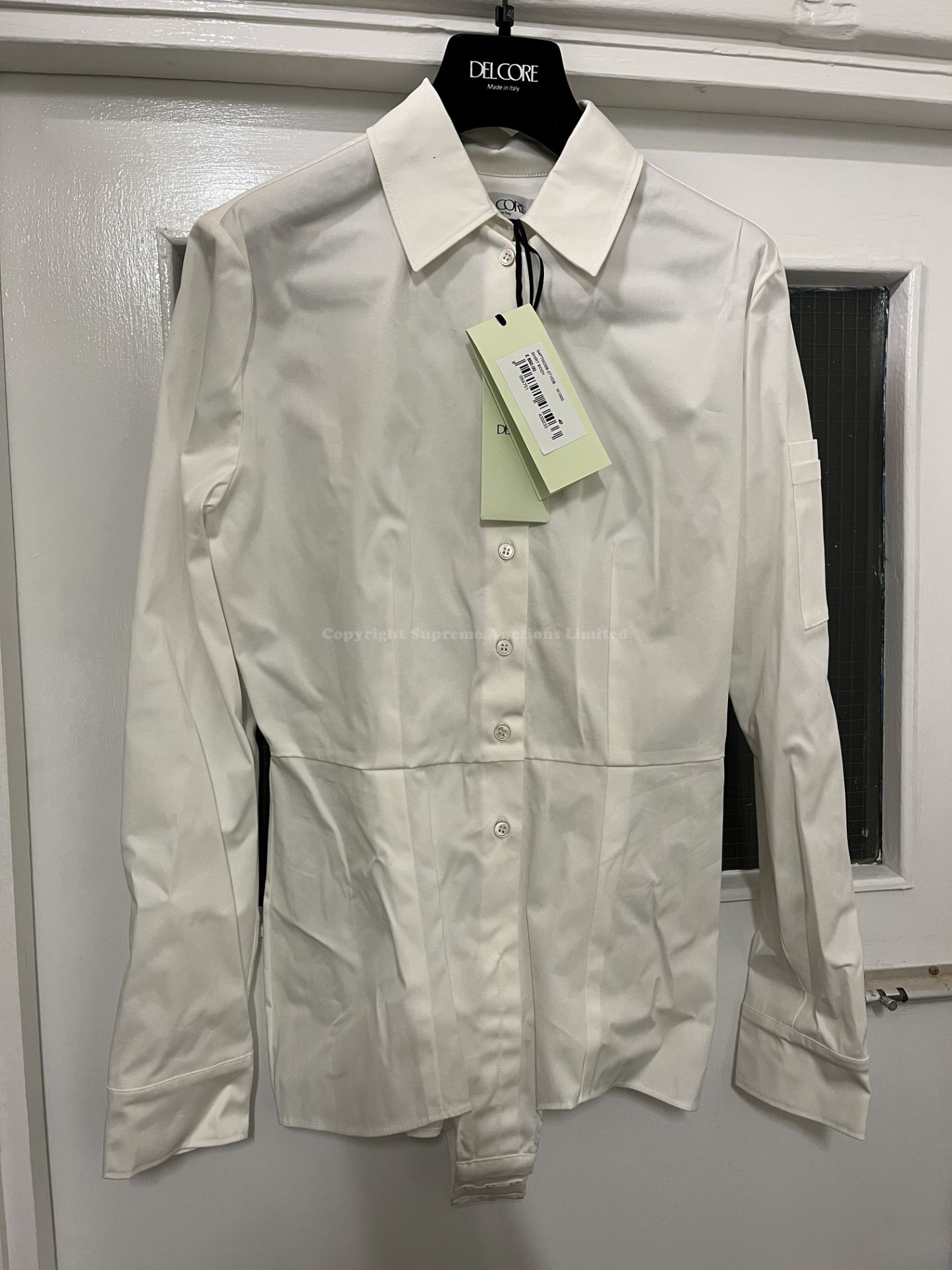 BRAND NEW DEL-CORE Body Shirt - OFF WHITE - SIZE 36. RRP £850. Streamline your wardrobe with the