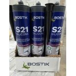 72 x Bostik S21 Multi Purpose Acetoxy Silicone Sealant 310ml Black. RRP £14.48 per tube. Bostik