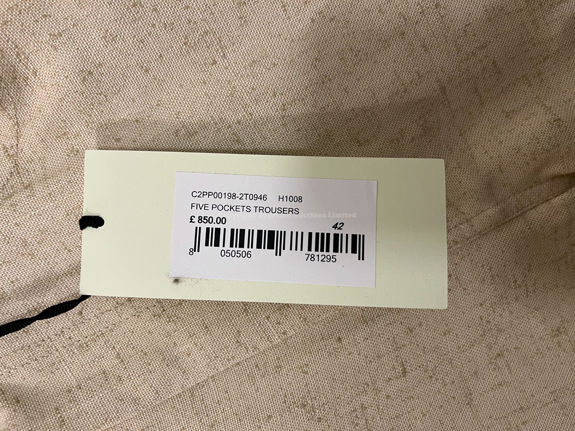 BRAND NEW DEL-CORE Five Pockets Trousers - BEIGE - SIZE 36. RRP £850. DEL-CORE Five Pockets Trousers - Image 2 of 2