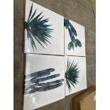 25 X BRAND NEW SETS OF 4 CONNECATBLE FLORAL ART CANVASES (LOC: 19.6-AA383)