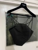 BRAND NEW DEL-CORE Dart Detail Strap Top - BLACK - SIZE 42. RRP £595. Sharpen your look with the