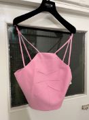 BRAND NEW DEL-CORE Dart Detail Strap Top - PINK - SIZE 42. RRP £765. Brighten your lineup with the