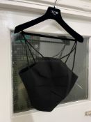 BRAND NEW DEL-CORE Dart Detail Strap Top - BLACK - SIZE 44. RRP £595. Sharpen your look with the