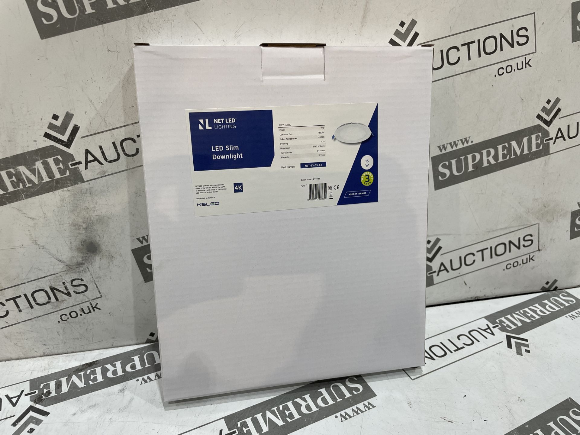20 X BRAND NEW NET LED LIGHTING LED SLIM DOWNLIGHTS 1350LM 15W RRP £19 EACH (LOC: 47.1-AA5075)