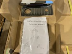 BRAND NEW VURTU WALL MOUNTED CHROME ISOBE MONO BASIN MIXER TAP RRP £189. (LOC: 41.13-AA3441)