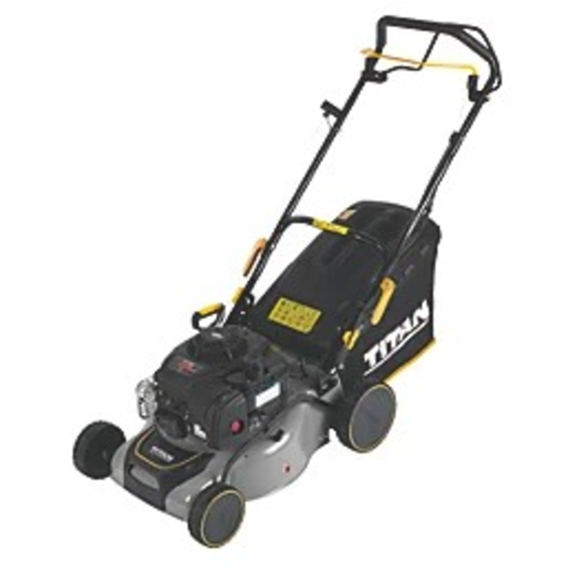 Titan TTLMP300SP40 41cm 125cc Self-Propelled Rotary Petrol Lawn Mower ...