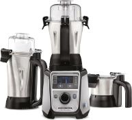 Hamilton Beach Juicer Mixer Grinder, 1400W, 2.2 Peak HP, Stainless Steel, 13 Program Settings,
