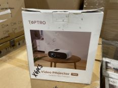 2 X BOXED TOPTRO Mini Portable Projector - Full HD 1080P, Auto Keystone, WiFi Bluetooth 5.2, 16000