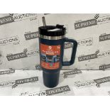 8 X BRAND NEW POWERFULL DUAL WALL 40OZ STAINLESS STEEL TUMBLER MUGS (COLOURS MAY VARY) (LOC: 46.17-