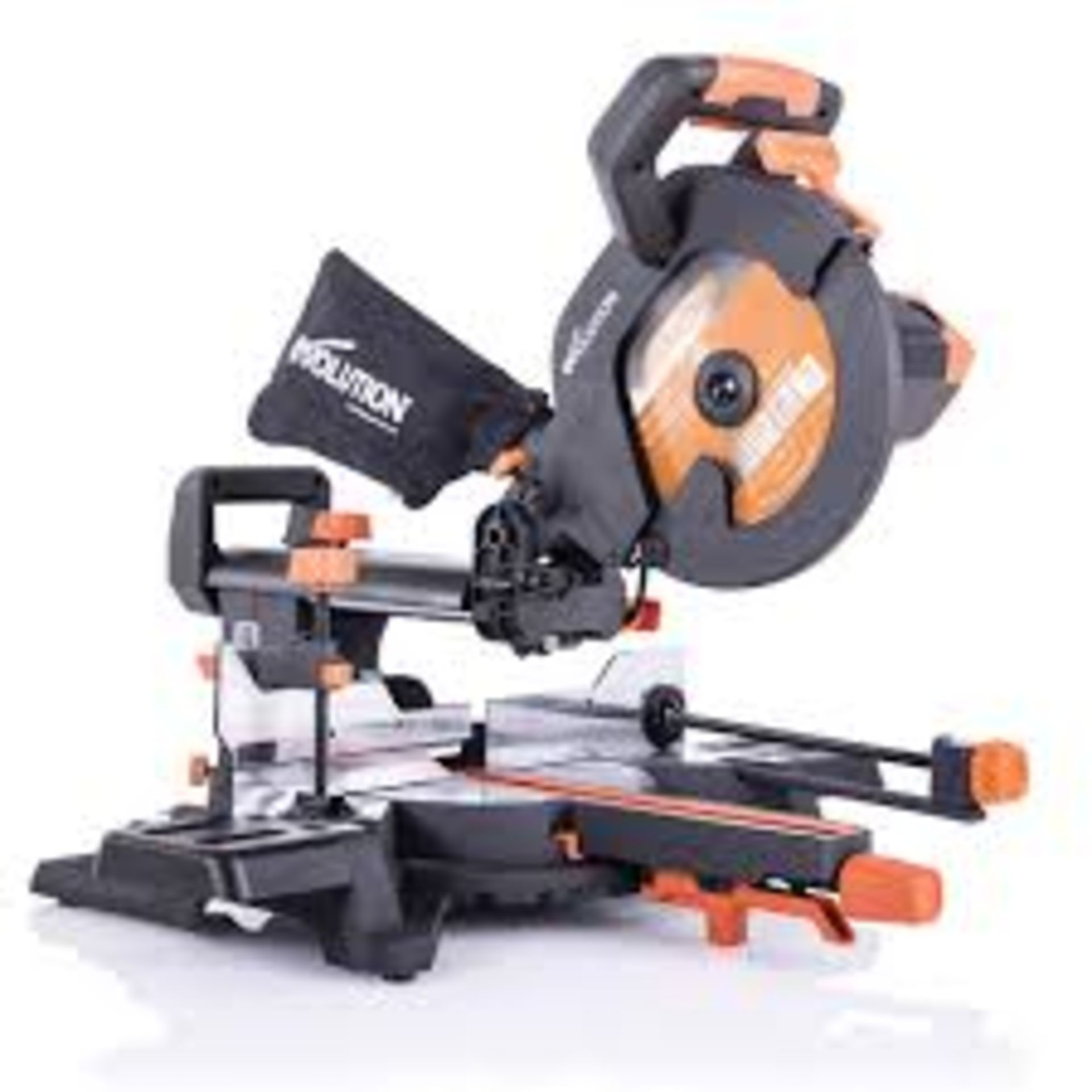 Evolution R255SMS+ 255mm Sliding Compound Mitre Saw. - SR1.2.4.