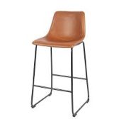GoodHome Mirasol Tan Padded Bar stool. - SR2.2.2.