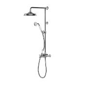 Boxed GoodHome Etel Chrome effect Thermostatic Mixer Multi head shower with 2 heads & 1500m hose