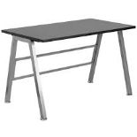 BRAND NEW Flash Furniture Union Square High Profile Writing Desk in Black and Silver RRP £249.