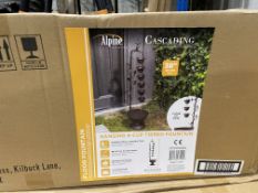 BRAND NEW Alpine Corporation 97 cm Tall Indoor/Outdoor Hanging 6-Cup Tiered Floor Water Fountain,