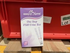 17 X EASY HOME ONE STEP FSH URINE TESTS PACKS OF 10 RRP £16 EACH (LOC: 26.5-BB502)