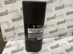 TRADE LOT 24 X BRAND NEW B AND G HOME GOODS ROLLS OF THE TOUGHEST TOOLBOX LINER RRP £95 EACH. 18