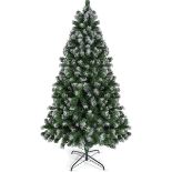 3 X BRAND NEW Prextex Christmas Decorations 1.8M / 6Ft Artificial Canadian Fir Full Pop up Tree 1200