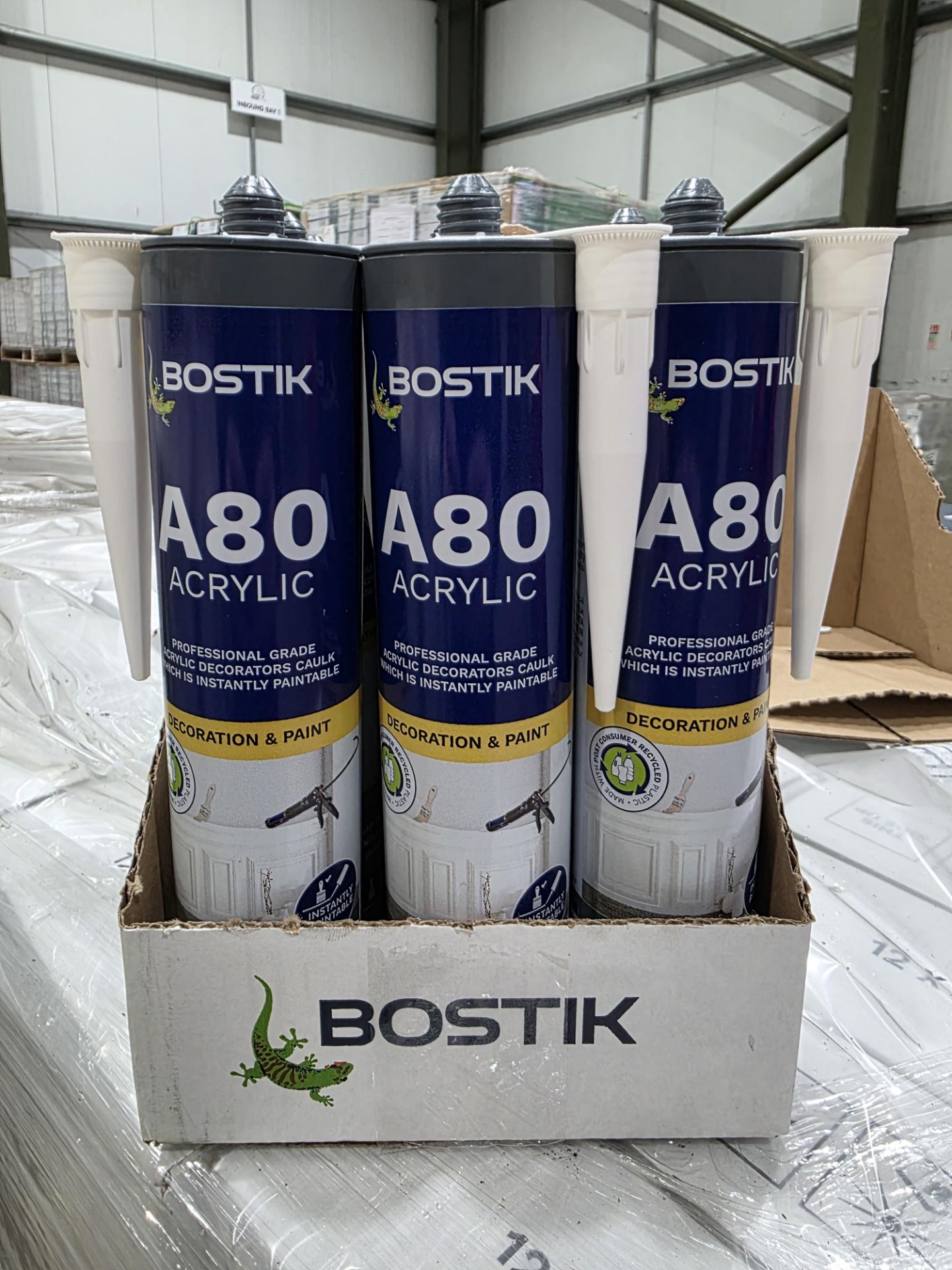 Pallet to Contain 480 x Bostik Pro A80 Acrylic Decorators Caulk 310ml White. RRP £6.48 per tube. - Image 2 of 4