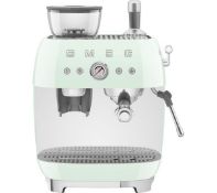 SMEG EGF03PGUK Bean to Cup Coffee Machine - Pastel Green RRP £799.99 (LOC: RS2.2.6-SM231)