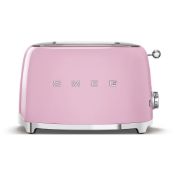 Smeg TSF01PKUK Retro Toaster, 2 Slice, Pink RRP £249.99 (LOC: RS1.2.2-SM76)