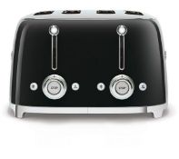 Smeg 50's Retro TSF03BLUK 4 Slice Toaster - Black RRP £309.99 (LOC: RS1.2.4-SM125)