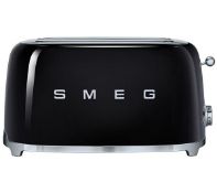 Smeg 50's Retro TSF02BLUK 4 Slice Toaster - Black RRP £269.99 (LOC: RS2.2.9-SM259)