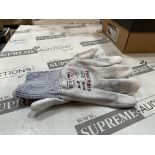 144 X BRAND NEW PAIRS OF PORTWEST GREY AND WHITE ESD PU FINGERTIP PROFESSIONAL WORK GLOVES (LOC:
