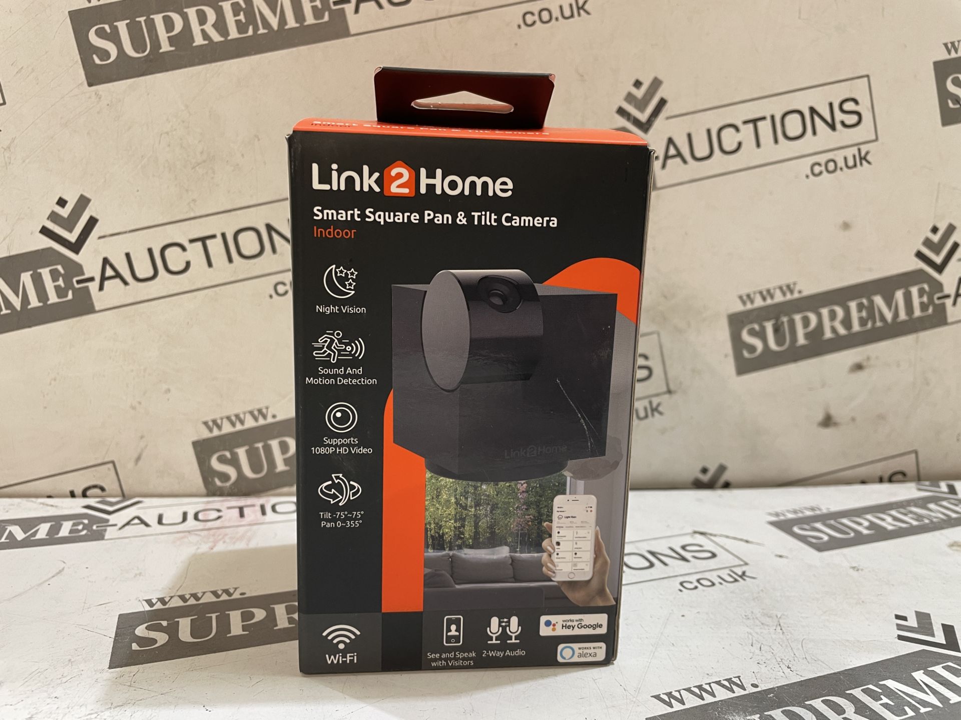 10 X BRAND NEW LINK2HOME INDOOR SMART SQUARE PAN AND TILT CAMERAS RRP £90 EACH (LOC: 18.15-AA4654)