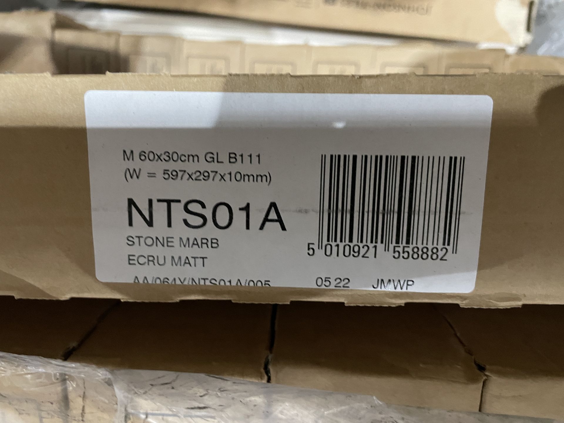 PALLET TO CONTAIN 40 x PACKS OF JOHNSONS 600X300MM NATURAL ECRU MATT TILES (NTS01A) EACH PACK - Image 3 of 3