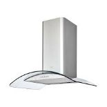 Cooke & Lewis CLCGS60 Stainless steel Curved Cooker hood (W)60cm (LOC: SR4F-AP259)