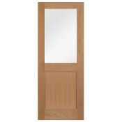 Clear Oak Custom Half Glazed Door 1981x610x35 (LOC: SR4F-AP283)