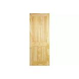 1930 Clear Pine Oak Door 80x2x8". RRP £135.00. (LOC: SR4F-AP289)