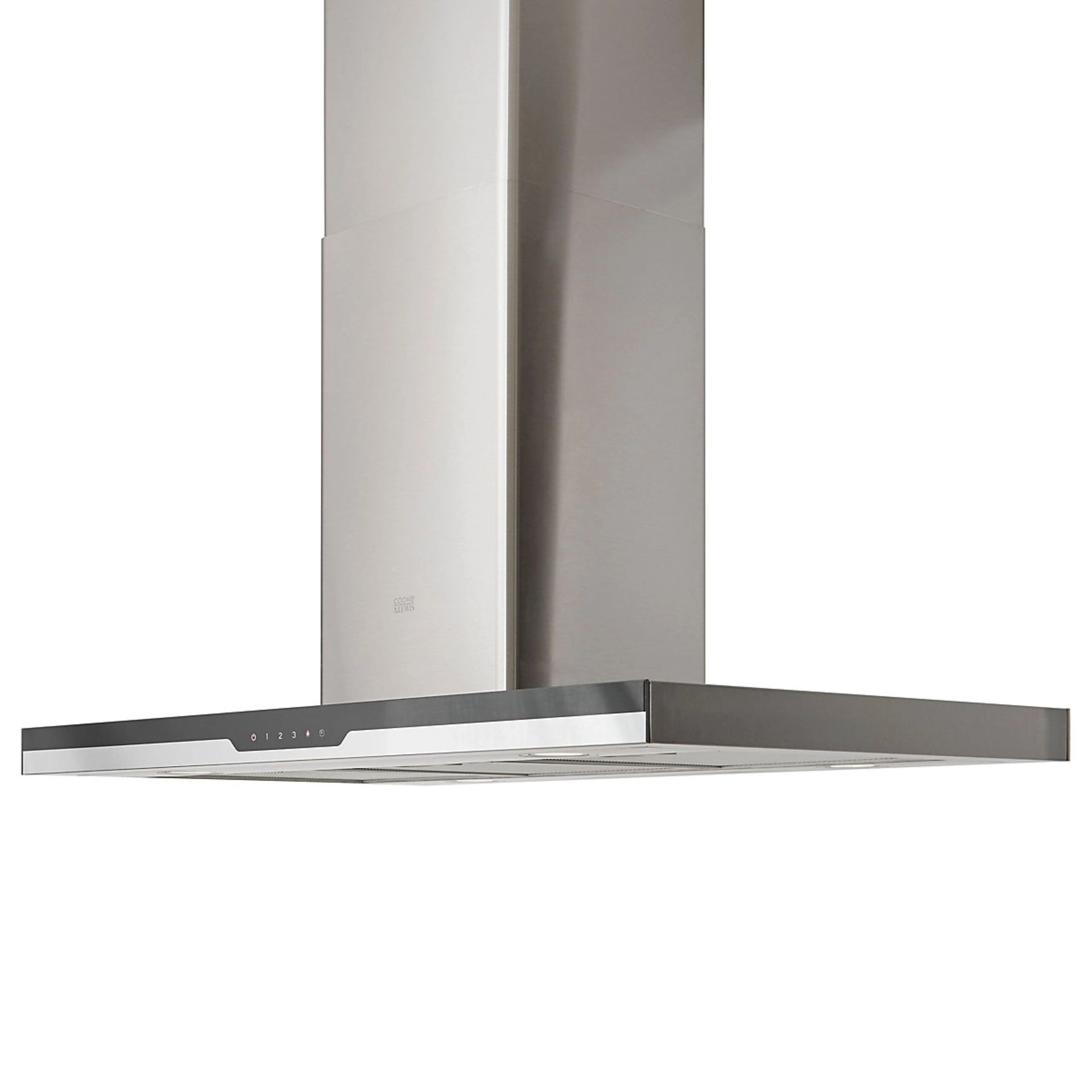 Cooke & Lewis CLIBHS90 Stainless steel Island Cooker hood (W)90cm RRP £369.99. (LOC: SR4F-AP86)