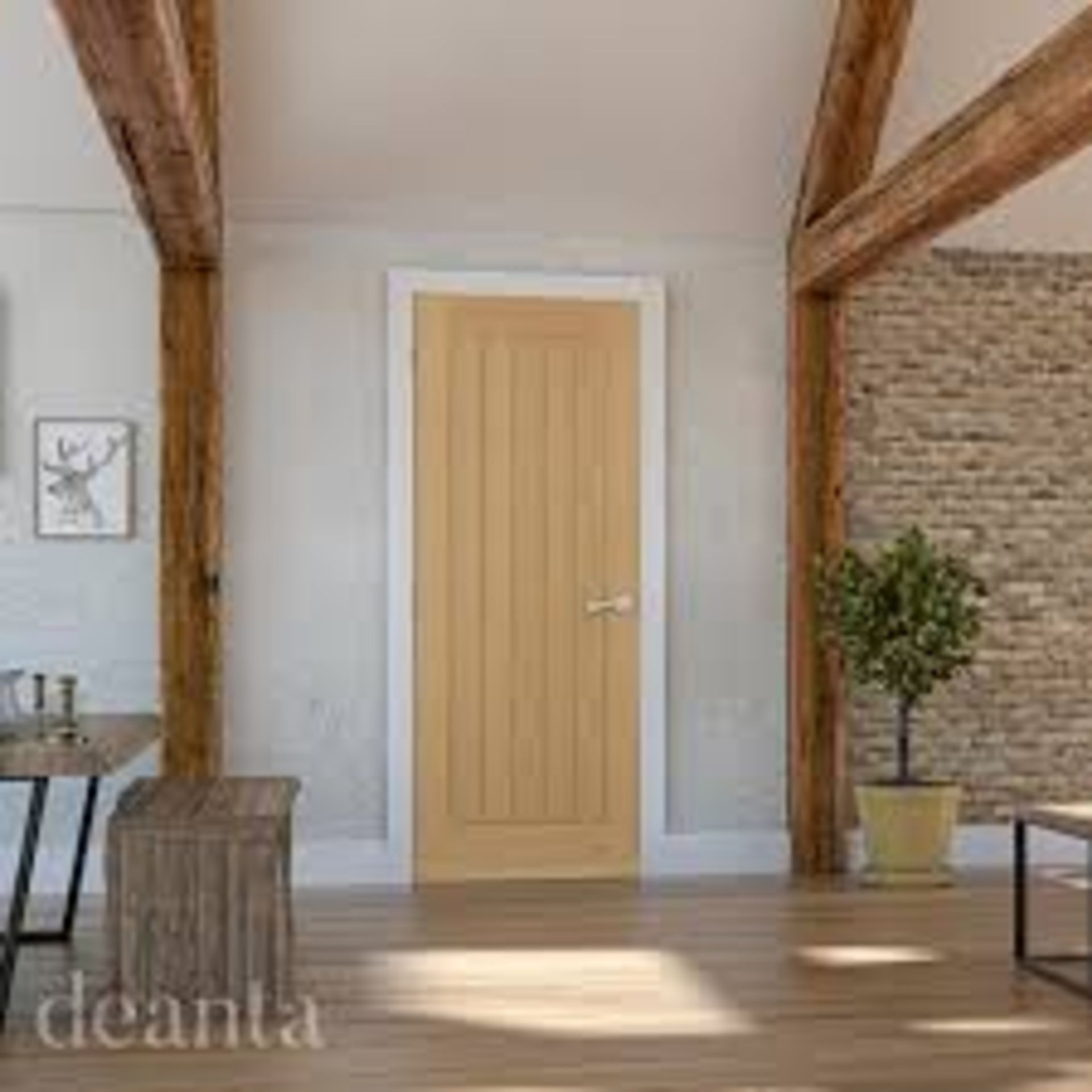 Ely Oak Internal Unfinished Door 762mm. RRP £149.00 (LOC: SR4F-AP295)