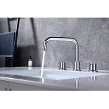 BRAND NEW VURTU Venus 3 Tap Hole, D Shape Basin Mixer, 1/4 Turn, Single Lever Ceramic Disc, 210(H) x