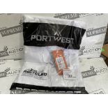 48 X BRAND NEW PORTWEST WHITE MENS FOOD COATS SIZE XL (LOC: 41.15-AA6510)
