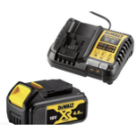 DeWalt DCB182 18V XR 4.0Ah Battery and DCB1104 12-18V Multi-Voltage Charger, DeWalt XR 4.0Ah Li-
