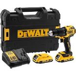 Dewalt DCD709D2T 18v XR Brushless Compact Combi Hammer Drill Tstak - 2 x 2.0ah RRP £139. The