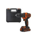 BLACK + DECKER BCD700S1K Cordless Hammer Drill with 1 Battery - Black & Orange. Planning some big