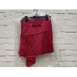 Brand New Del Core Regular Waist Draped Mini Skirt, RRP £1,075, Size 38, in Flame Red is a