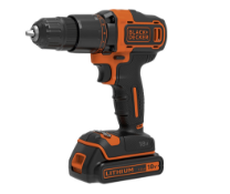 Black & Decker 18V Combi Drill 1 x 1.5Ah RRP £49.98, Hammer action for drilling into masonry and